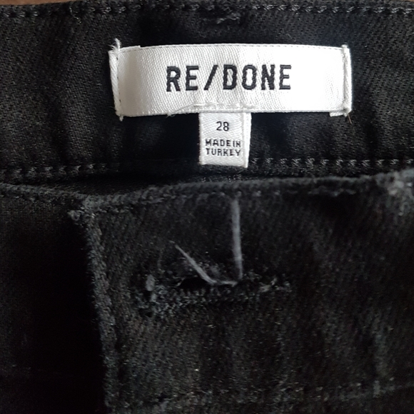 RE/DONE High Rise Stove Pipe in Jet Black  size 28 - Picture 3 of 3